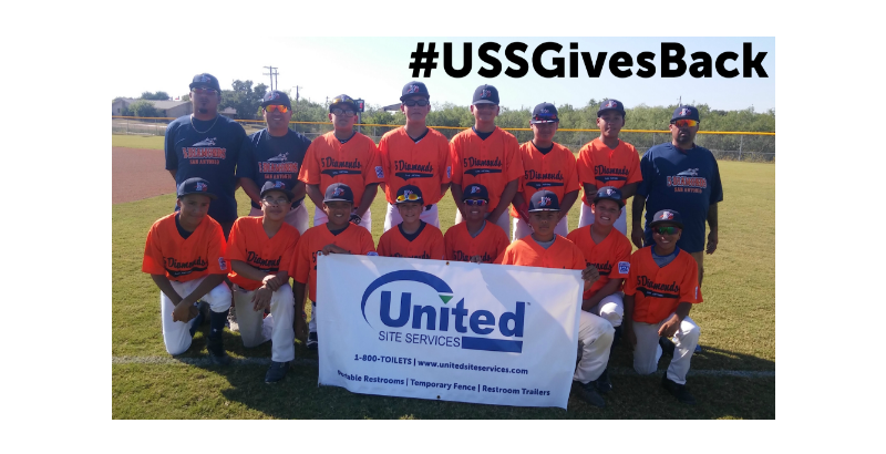 United Site Services sponsoring a baseball team