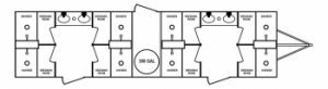 BRR 8 Stall Shower Trailer Floorplan