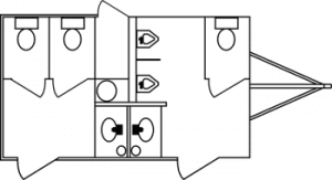 BRR Bridal Restroom Trailer Floorplan