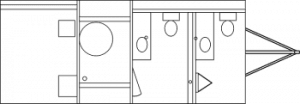 BRR Imperial Handicapped Restroom Trailer Floorplan