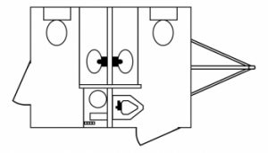 BRR Mini Restroom Trailer Floorplan