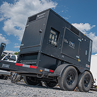 a mobile temporary power generator